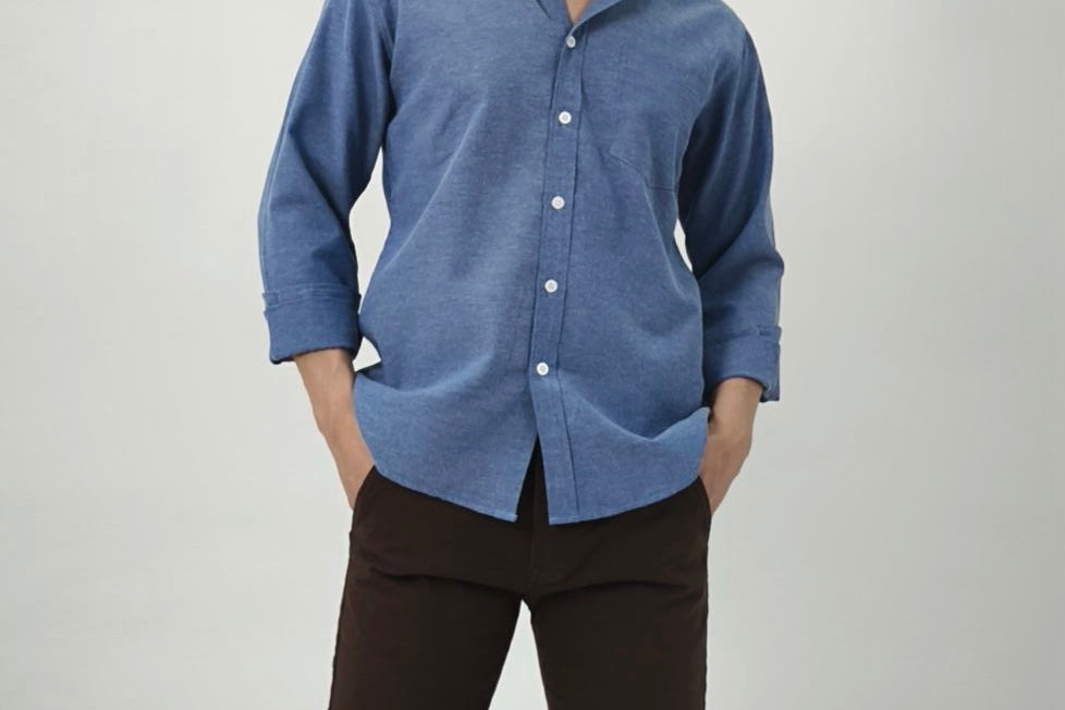 URBAN SNAP Oxford Shirt รุ่น OFX002 NV