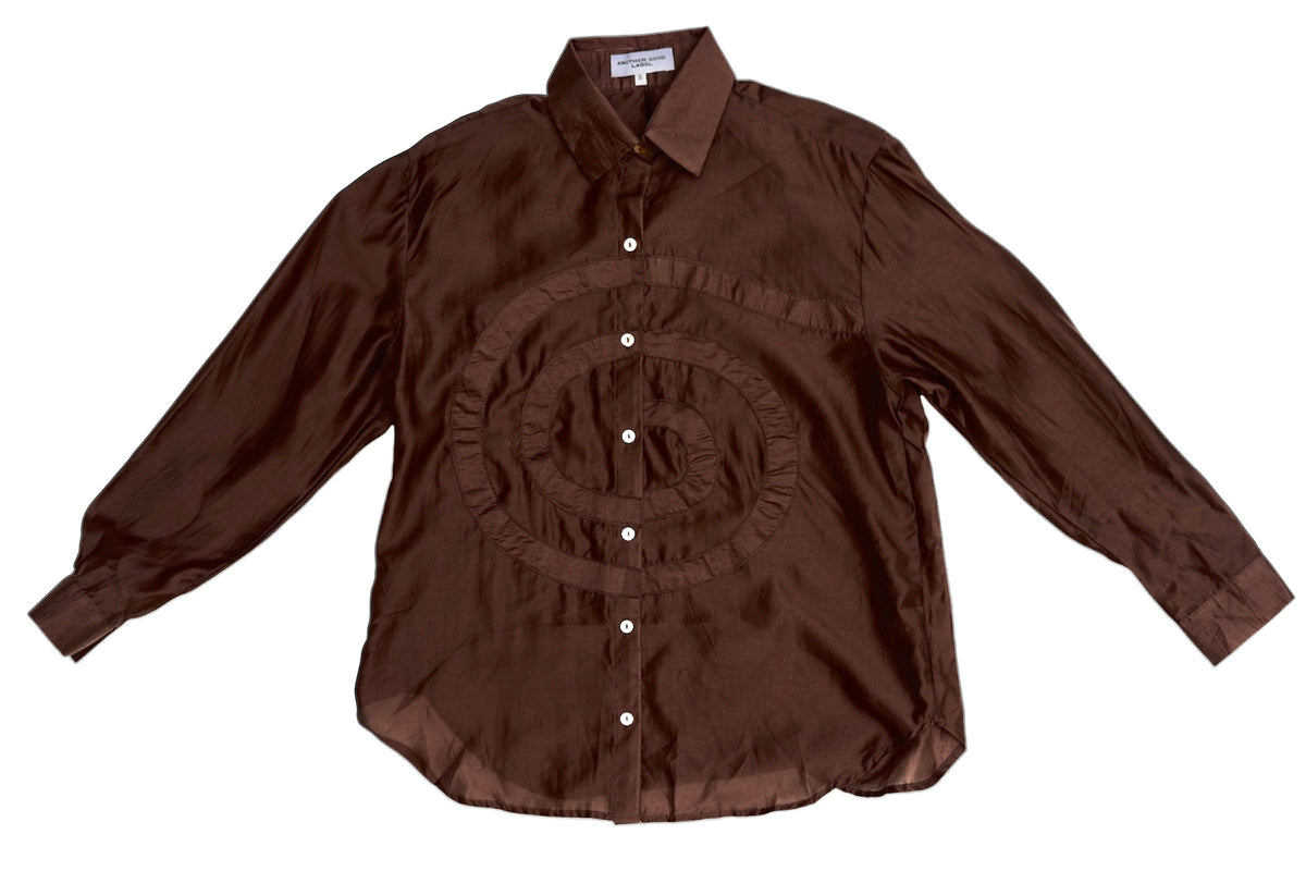 Spiral Sheer Shirt in Jade — view 2