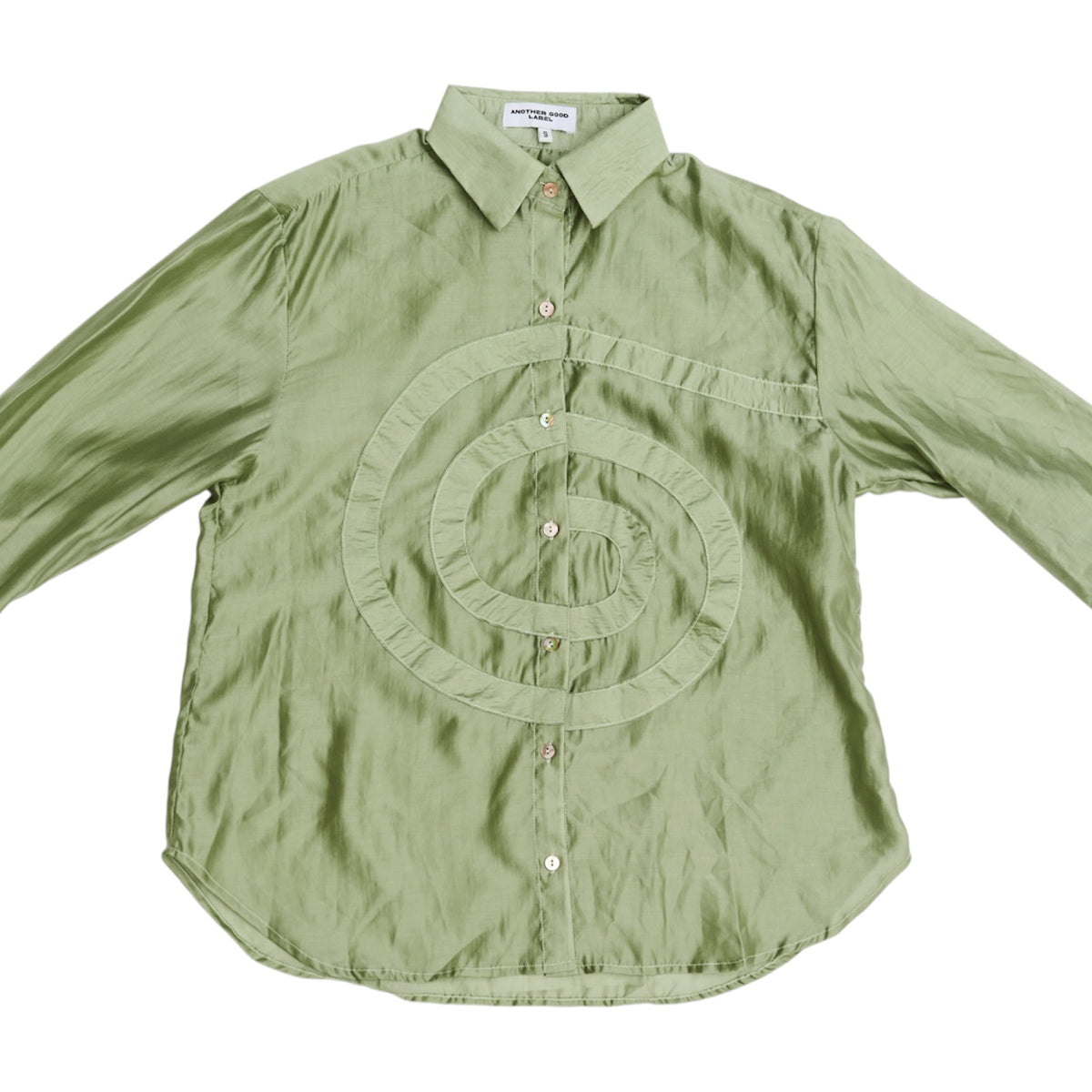 Spiral Sheer Shirt in Jade