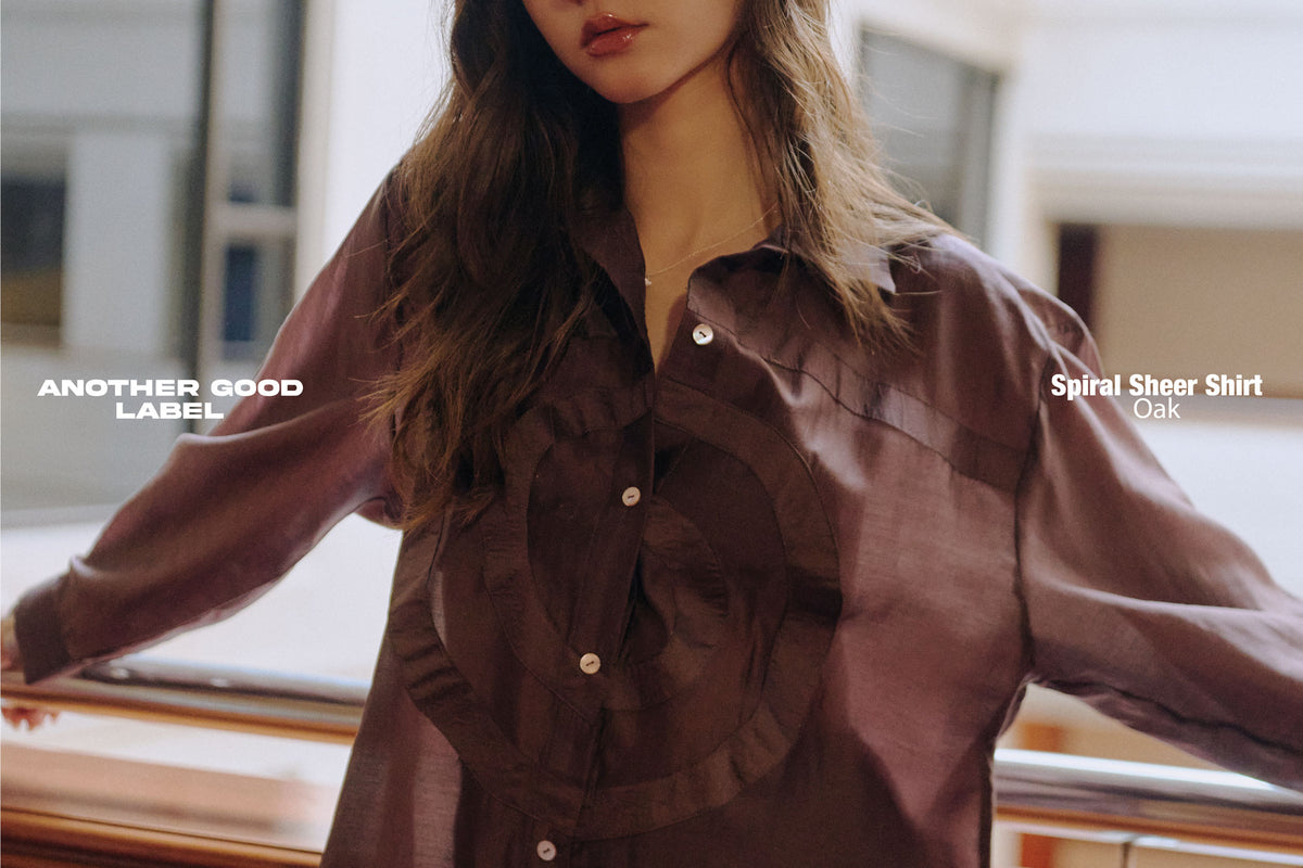 Spiral Sheer Shirt in Jade — view 8