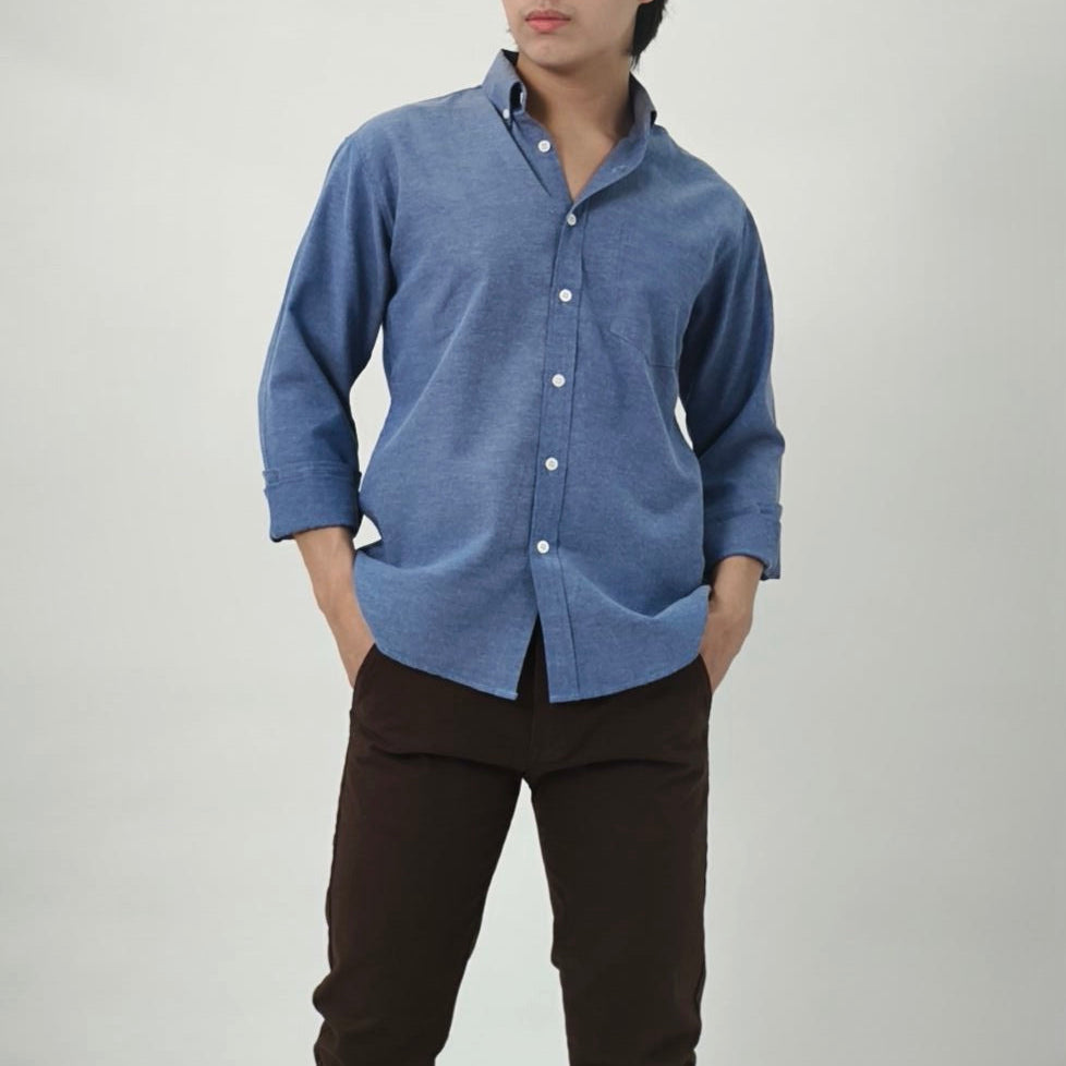 URBAN SNAP Oxford Shirt  รุ่น OFX002 NV