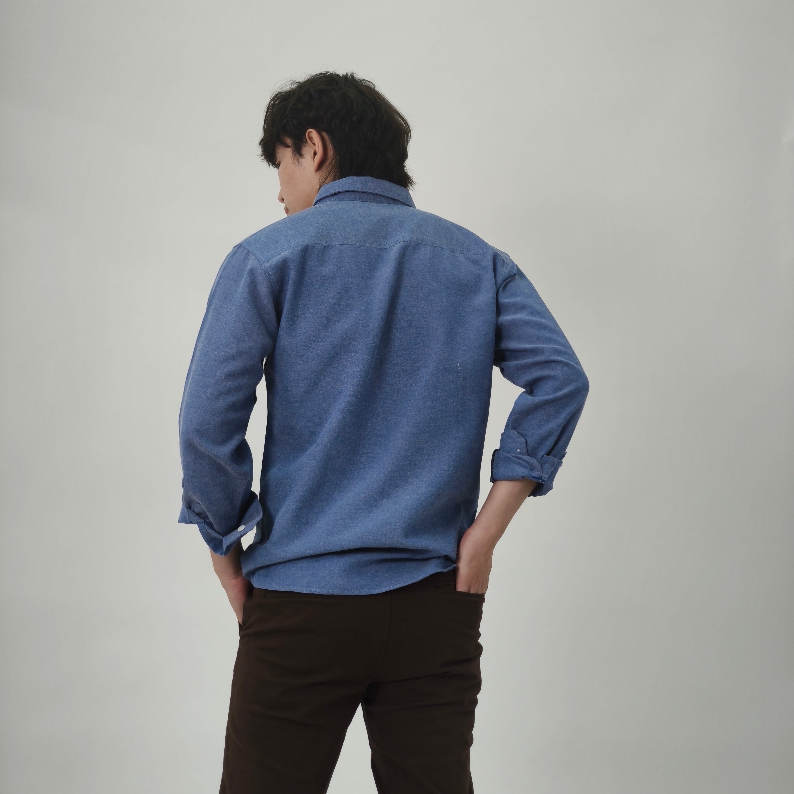 URBAN SNAP Oxford Shirt  รุ่น OFX002 NV — view 2