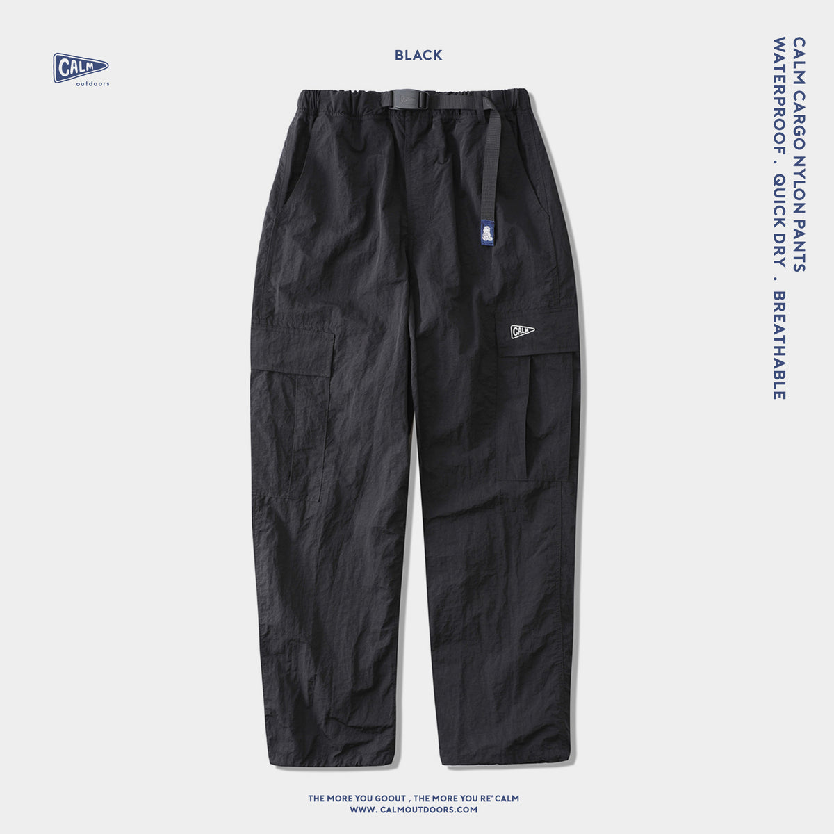 Calm cargo nylon pants